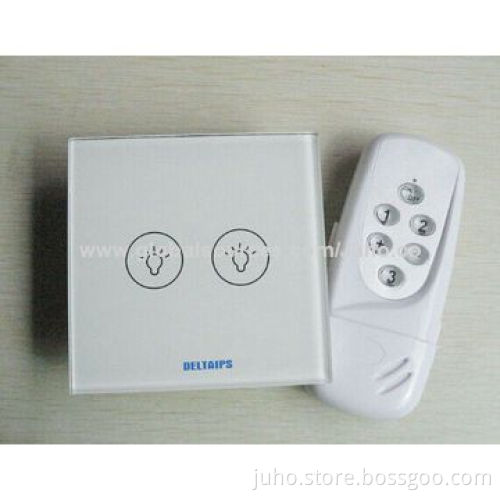 220V/50Hz~60Hz 2 Gang Touch Wall Switch with Wireless Remote Control